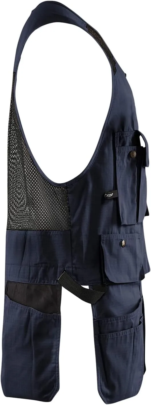 Blaklader Men's RipStop Kangaroo Mesh Work Vest with Utility Pockets
