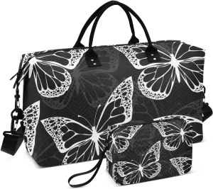 Bolaz Duffle Bag for Travel-Black Butterfly Print， Easy Update Large Magnectic Sticker Refrigerator Magnets Decor Wash Machine Magnet Decals23"x26"