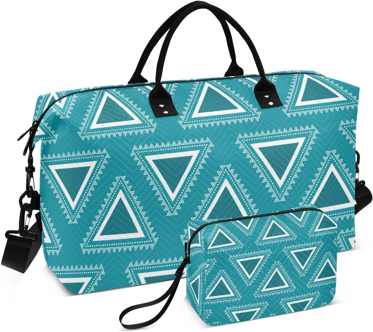 Bolaz Duffle Bag for Travel-Blue Geometry2， Easy Update Large Magnectic Sticker Refrigerator Magnets Decor Wash Machine Magnet Decals23"x26"