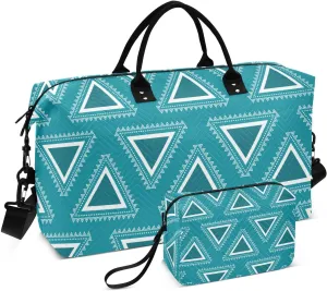 Bolaz Duffle Bag for Travel-Blue Geometry2， Easy Update Large Magnectic Sticker Refrigerator Magnets Decor Wash Machine Magnet Decals23"x26"