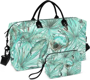 Bolaz Duffle Bag for Travel-Green Leaves Flamingo ， Easy Update Large Magnectic Sticker Refrigerator Magnets Decor Wash Machine Magnet Decals23"x26"