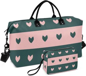 Bolaz Duffle Bag for Travel-Pink Heart Print ， Easy Update Large Magnectic Sticker Refrigerator Magnets Decor Wash Machine Magnet Decals23"x26"