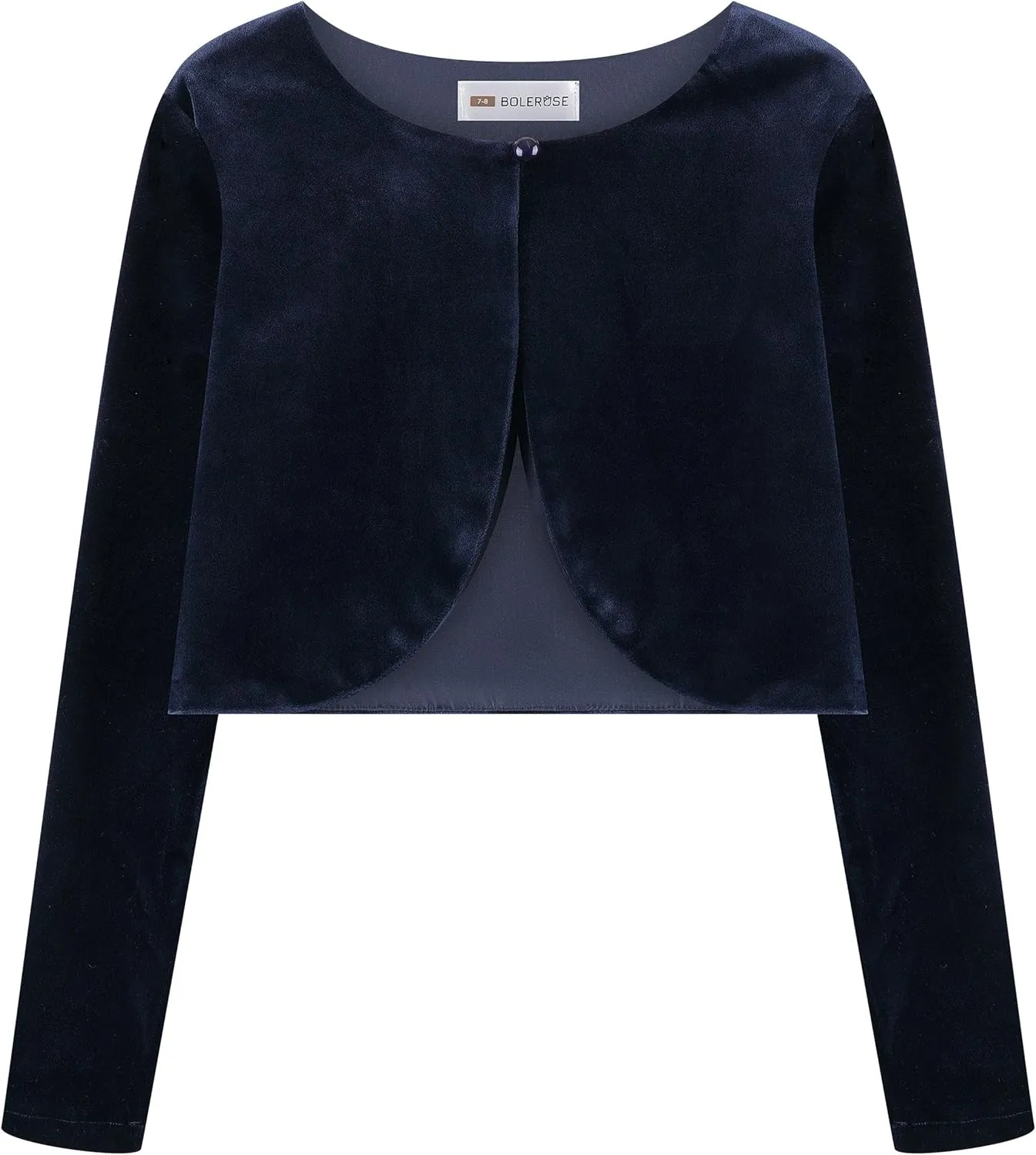 BOLEROSE Girls Long Sleeve Velvet Childrens Kids Sweater Bolero Shrug