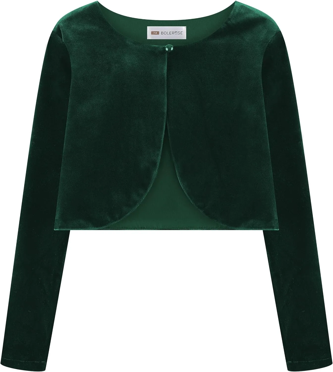 BOLEROSE Girls Long Sleeve Velvet Childrens Kids Sweater Bolero Shrug