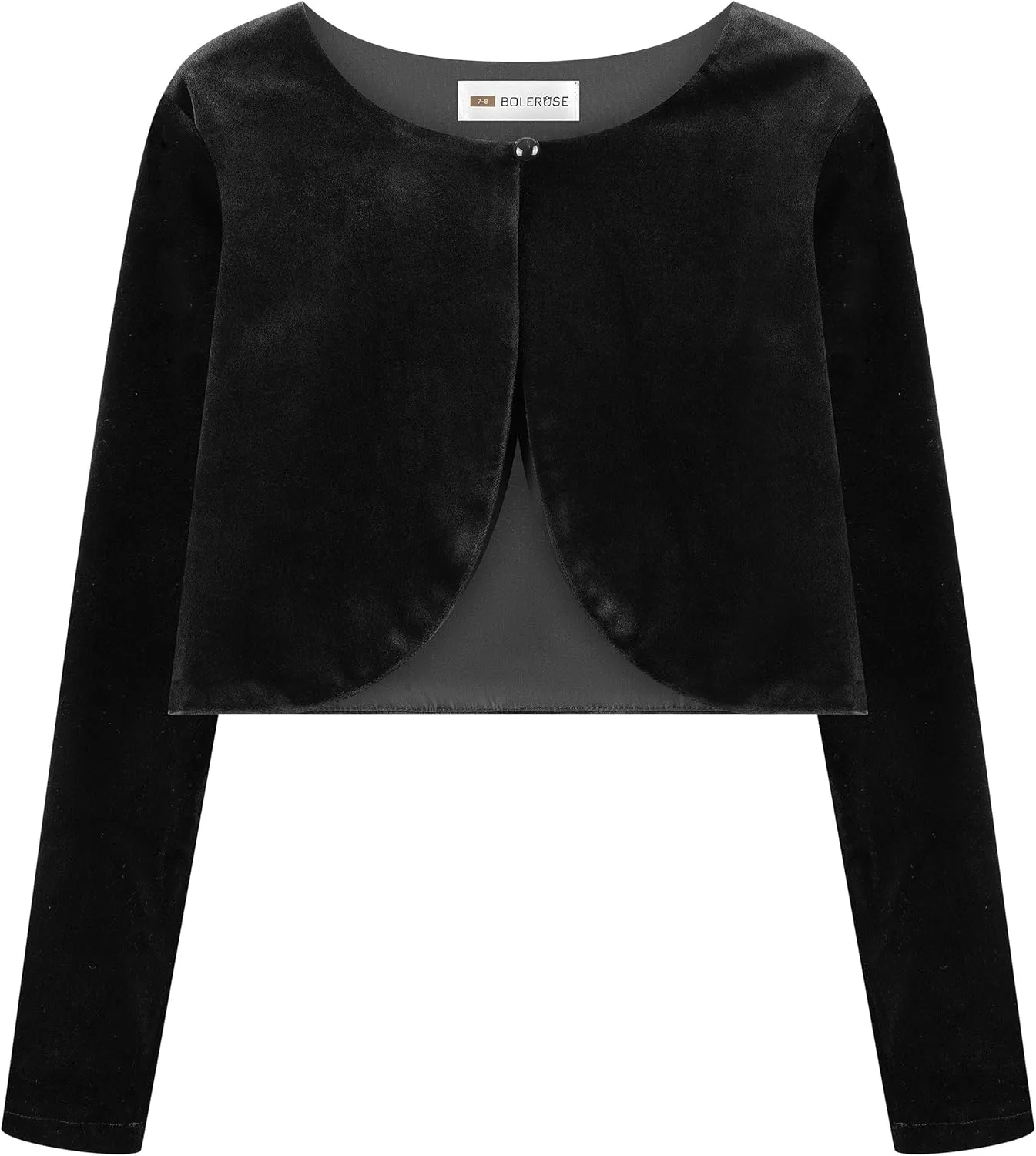 BOLEROSE Girls Long Sleeve Velvet Childrens Kids Sweater Bolero Shrug