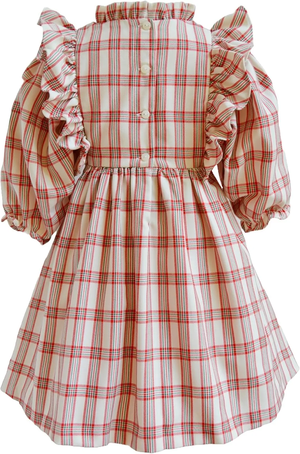 Bonnie Jean Girls 3M-6X Smocked Pinafore Ruffle Woven Dress