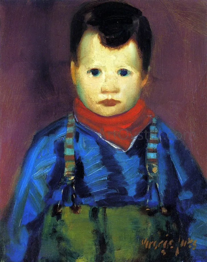 Boy with Suspenders by George Luks - Art Print