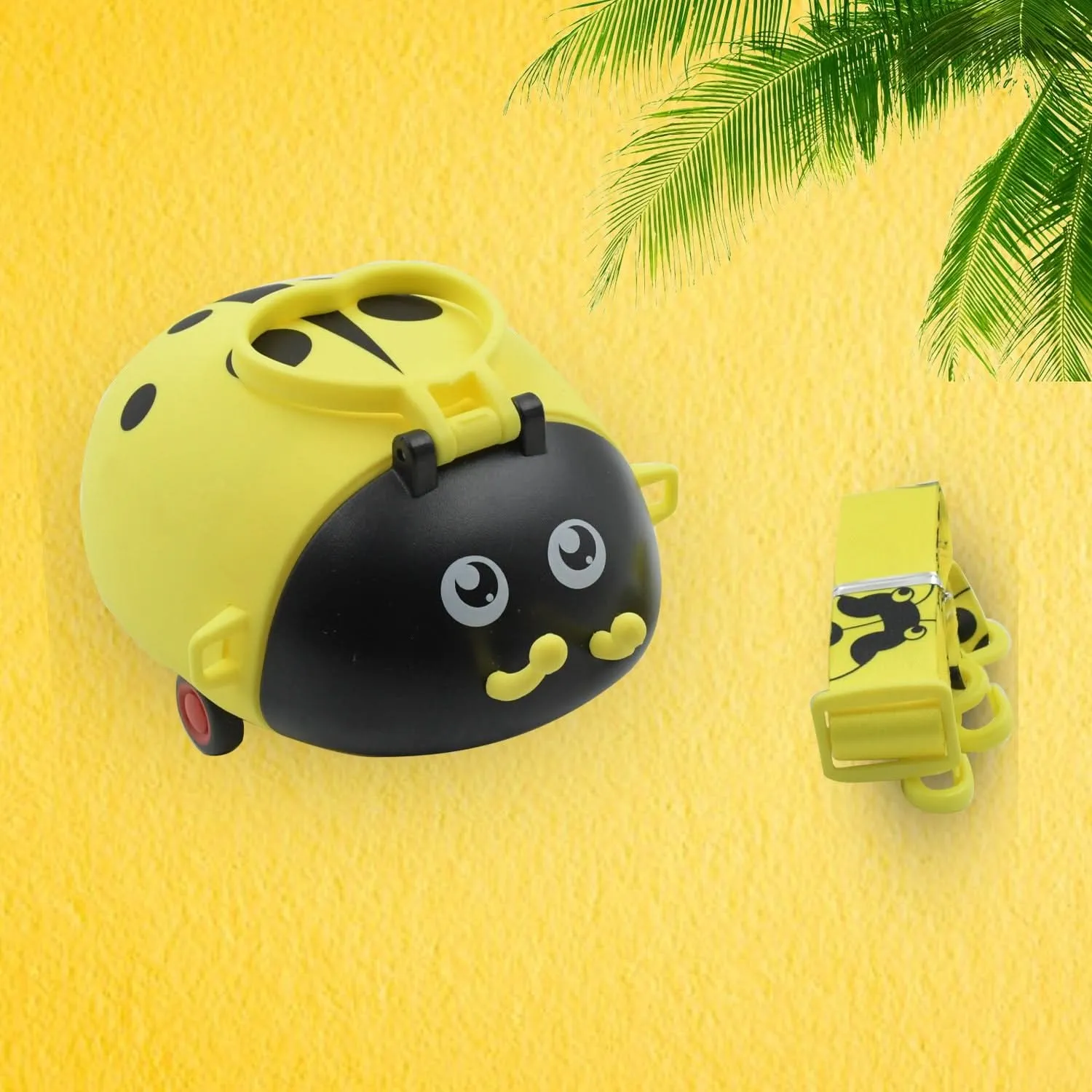 Bug-Shaped Kids Water Bottle with Wheels, Straw & Strap – 1L