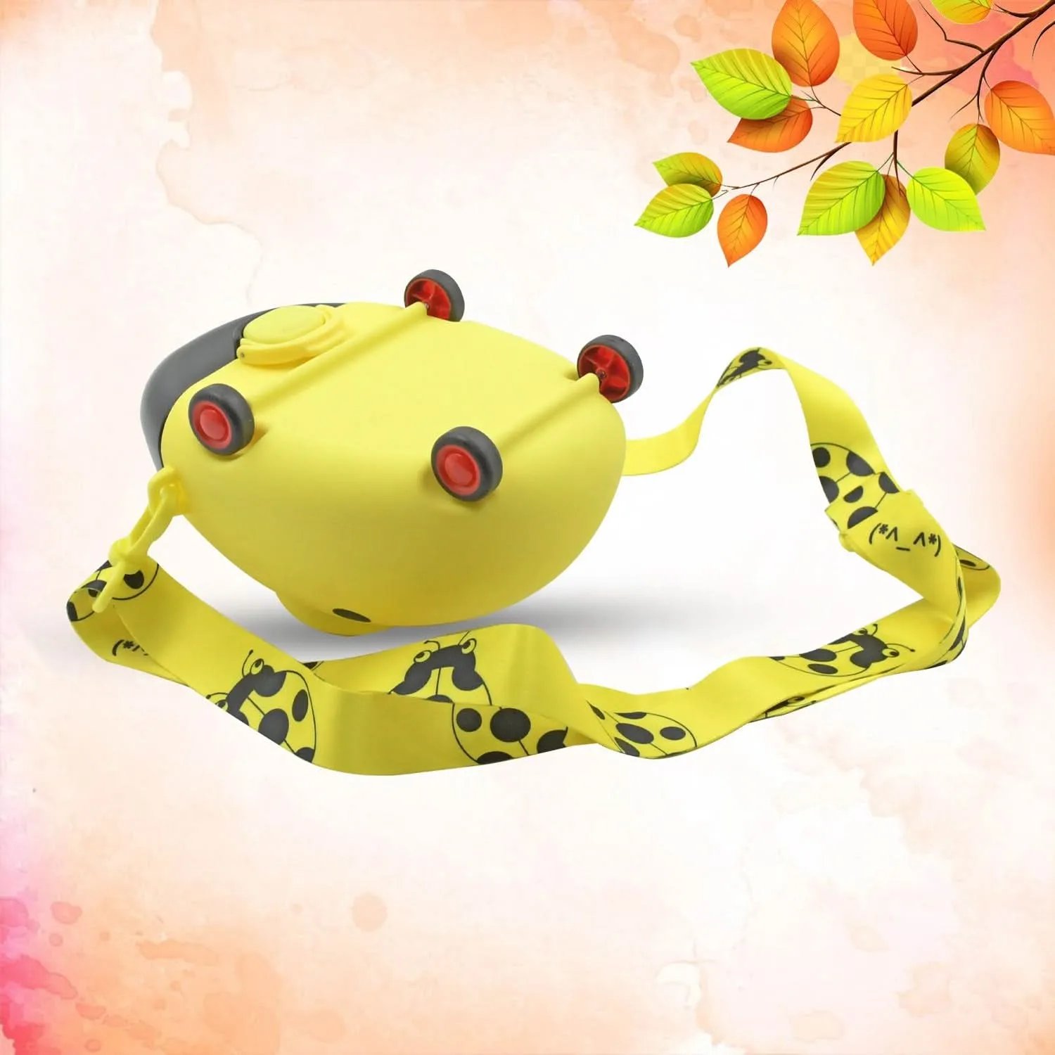 Bug-Shaped Kids Water Bottle with Wheels, Straw & Strap – 1L