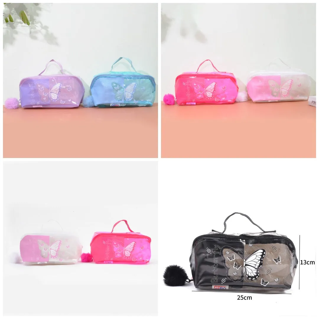 Butterfly Print Shaded Travel Pouch