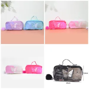 Butterfly Print Shaded Travel Pouch