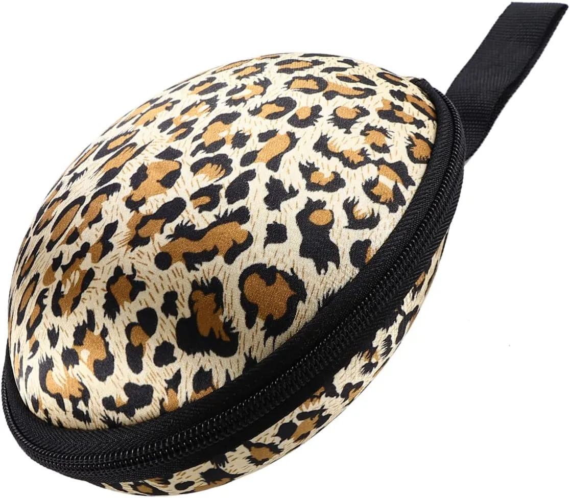 Cabilock 3pcs Invisible Bra Storage Case Silicone Travel Case for Women Bra Bag Zipper Small Leopard Print