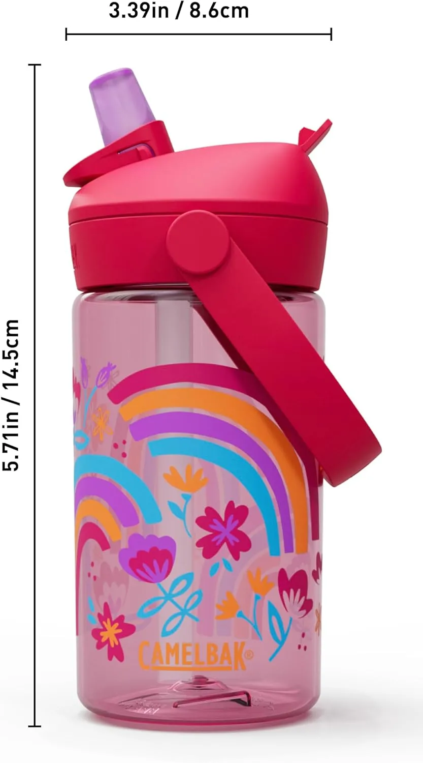 CamelBak Thrive Flip Straw Kids Bite Valve Tritan Renew Water Bottle 14oz