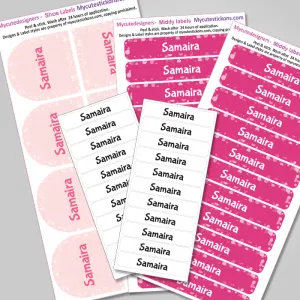 Camping Labels Value Pack | Pink Confetti
