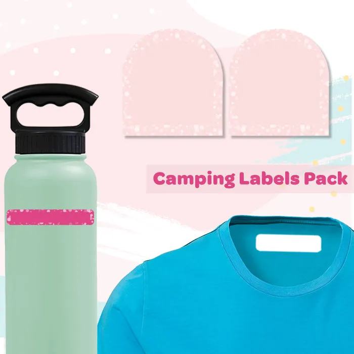 Camping Labels Value Pack | Pink Confetti