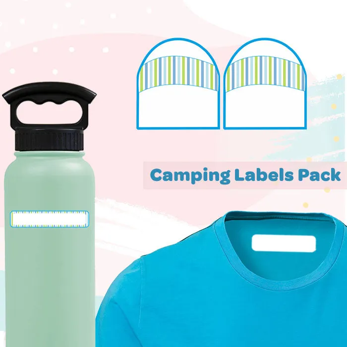 Camping Labels Value Pack | Stripes