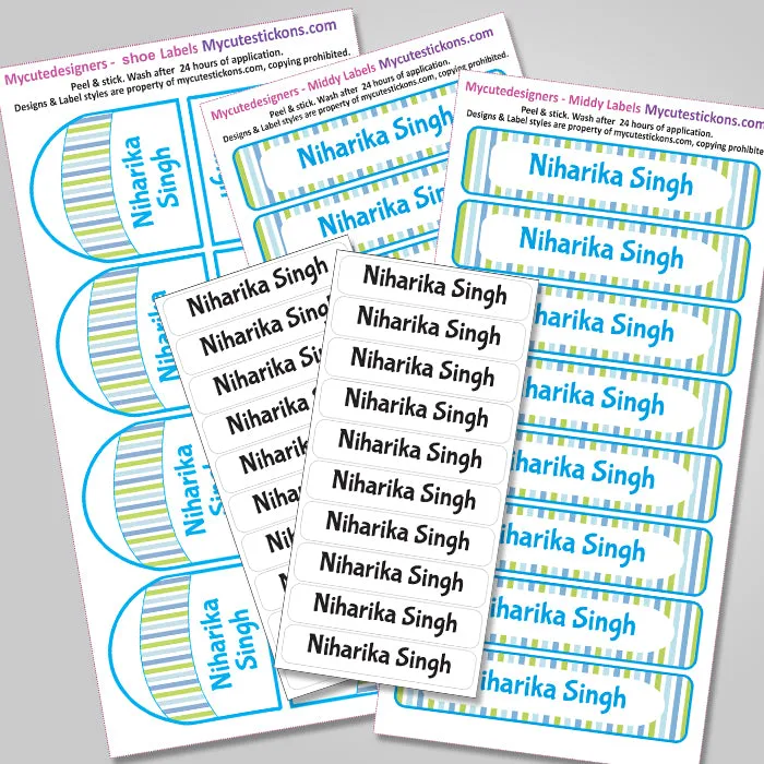 Camping Labels Value Pack | Stripes