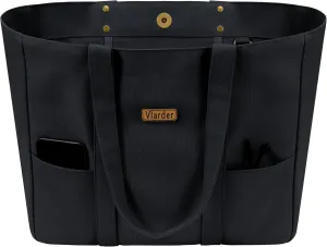 Canvas Tote Bag for Women, Large Canvas Tote Bag with 2 Front Pockets Laptop Compartment, Work, Beach, Gym Essentials