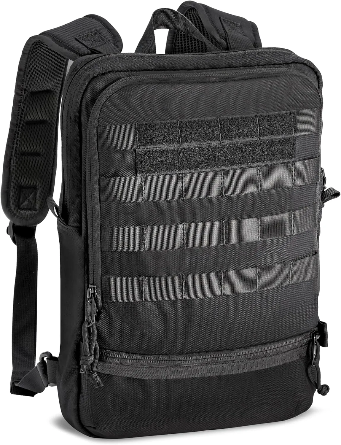 Cargo Works® 15" Black Tactical Laptop Backpack For Men, EDC Backpack with MOLLE Attachements, Survival Tactical Backpack for 1 Day