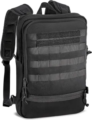 Cargo Works® 15" Black Tactical Laptop Backpack For Men, EDC Backpack with MOLLE Attachements, Survival Tactical Backpack for 1 Day