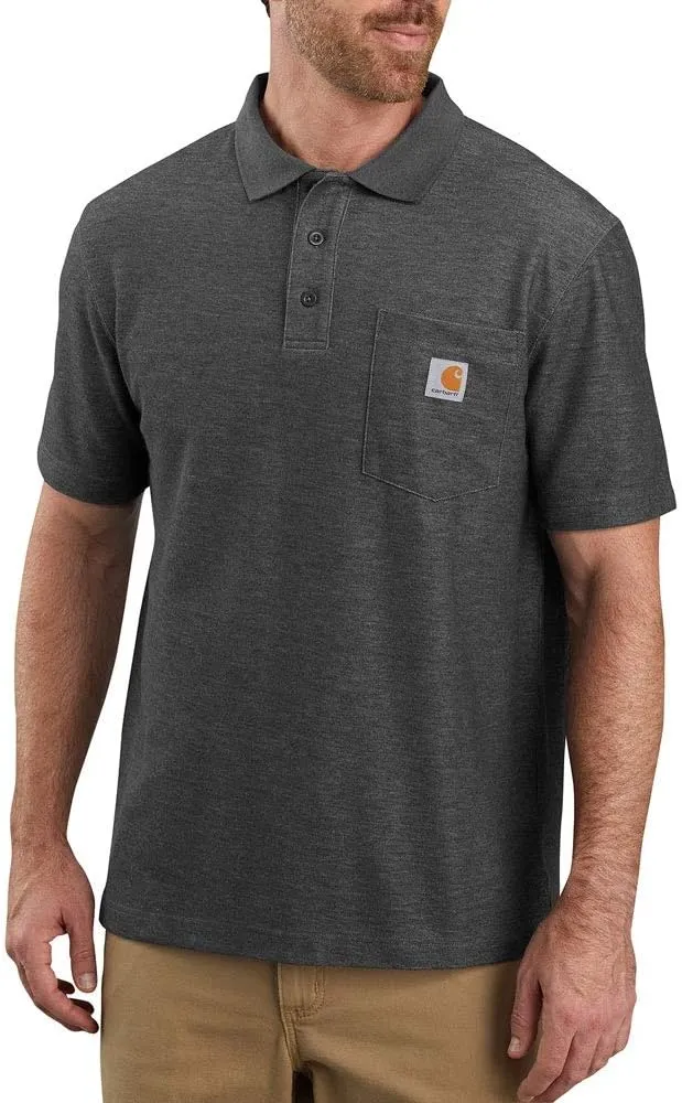 Carhartt Men's Loose Fit Midweight Short-Sleeve Pocket Polo K570