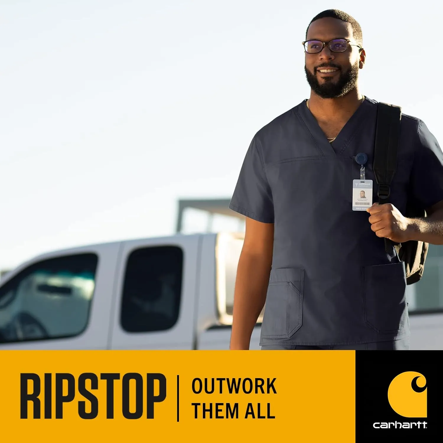 Carhartt Men's Ripstop Men's Utility Scrub Top