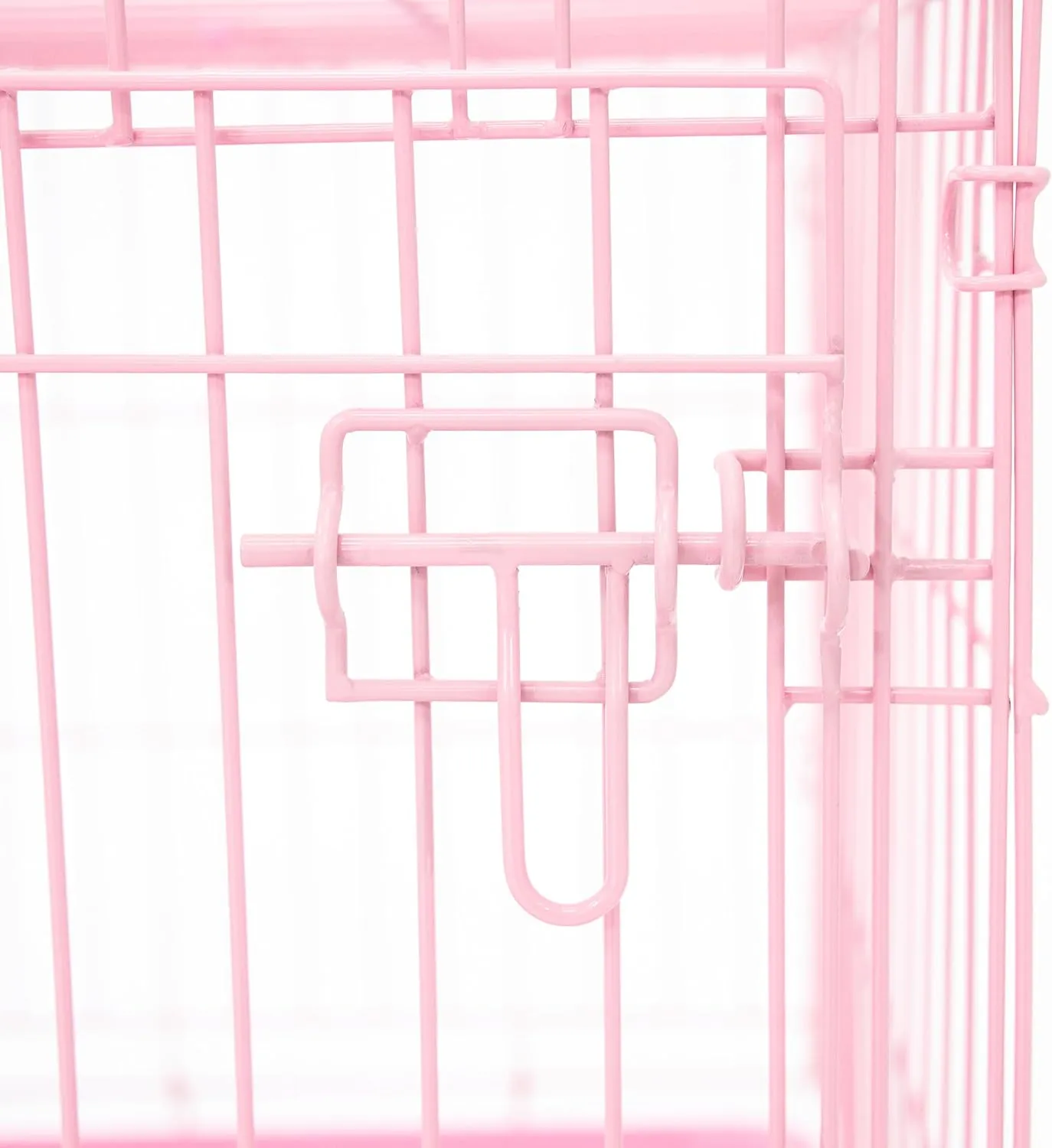 Carlson Pink Secure and Compact Single Door Metal Dog Crate, Small