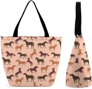 Cartoon with Bacon And Eggs Women's Tote Bag Reusable Handbag for Shopping Work Travel Big Capacity