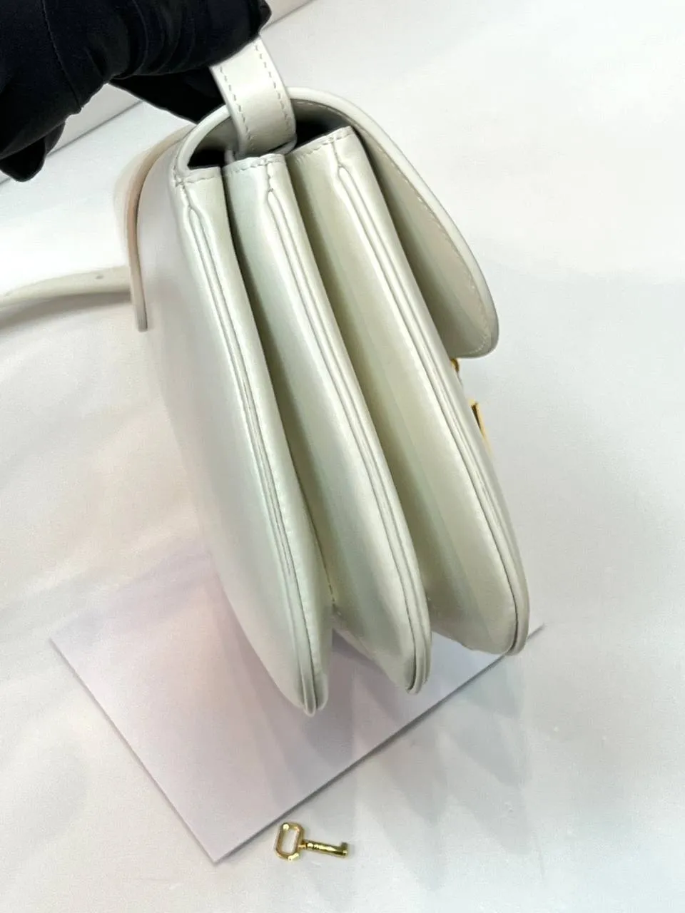 CELINE MEDIUM TABOU IN SMOOTH White Calfskin