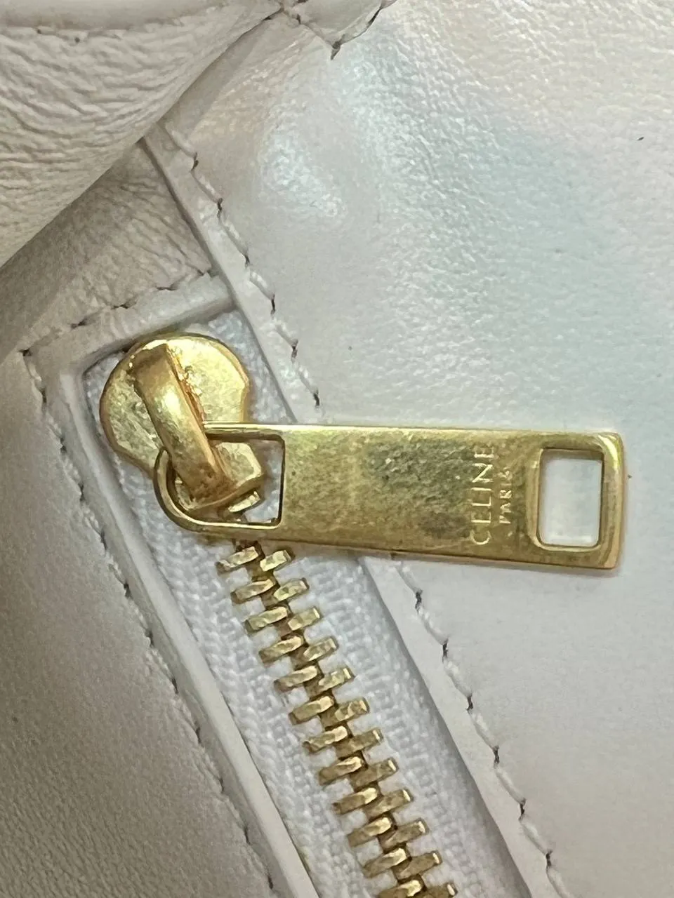 CELINE MEDIUM TABOU IN SMOOTH White Calfskin