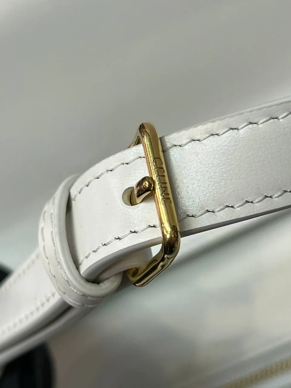 CELINE MEDIUM TABOU IN SMOOTH White Calfskin
