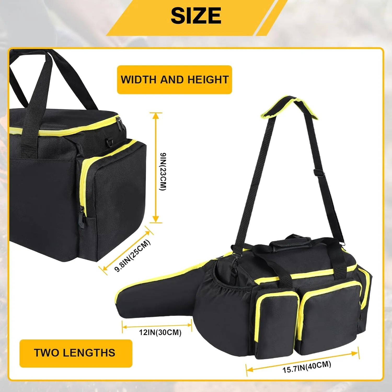 Chainsaw Carrying Case, Chainsaw Storage Bag Compatible with Stihl, Husqvarna, DEWALT, EGO, & Greenworks 10 & 12 Inch Cordless Chainsaws & All Accessories