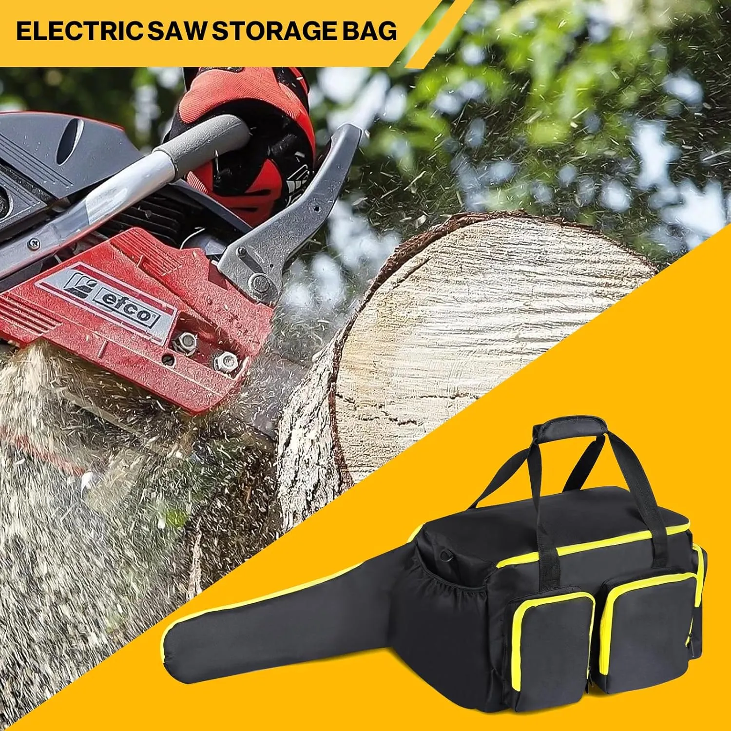 Chainsaw Carrying Case, Chainsaw Storage Bag Compatible with Stihl, Husqvarna, DEWALT, EGO, & Greenworks 10 & 12 Inch Cordless Chainsaws & All Accessories