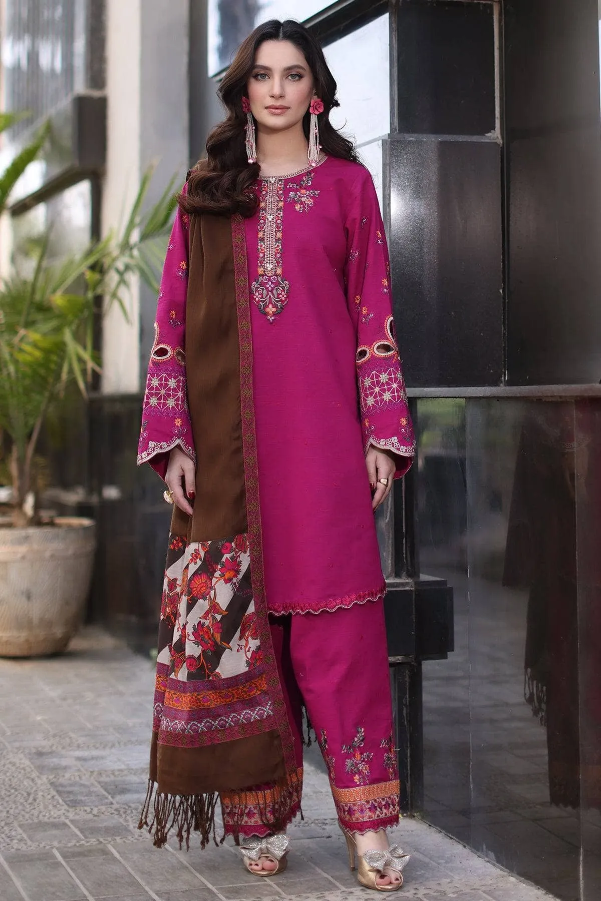 Charizma Naranji Winter/Khaddar Woolen Shawl