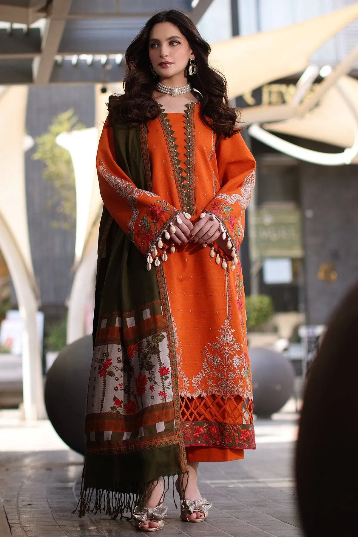Charizma Naranji Winter/Khaddar Woolen Shawl