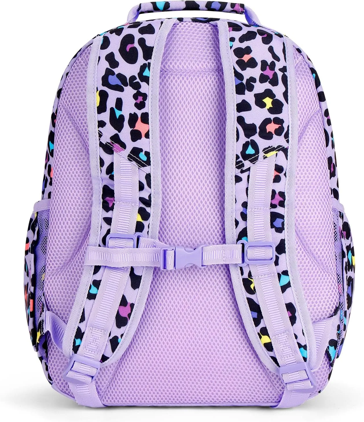Choco Mocha Leopard Backpack for Girls, Kindergarten Backpack for Girls Ages 4-6, Kids Preschool Bookbag Girl 15 inch, Purple