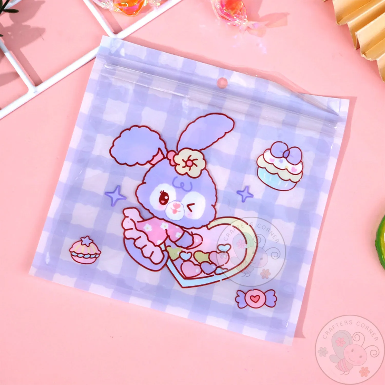 Chocolate Bunny - Zip Lock Storage Bags