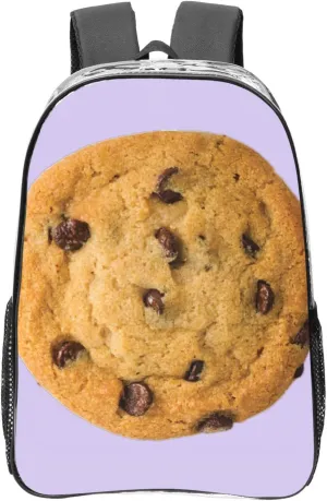 Chocolate Cookie Print Large Clear PVC Backpack Men Women Suitable Bag Stadium Event Outdoor Sport Travel