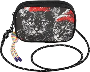 Christmas Cat Red Hats Crossbody Bag for Women Cell Phone Purses Women's Small Shoulder Handbags Wallet Purse with Strap
