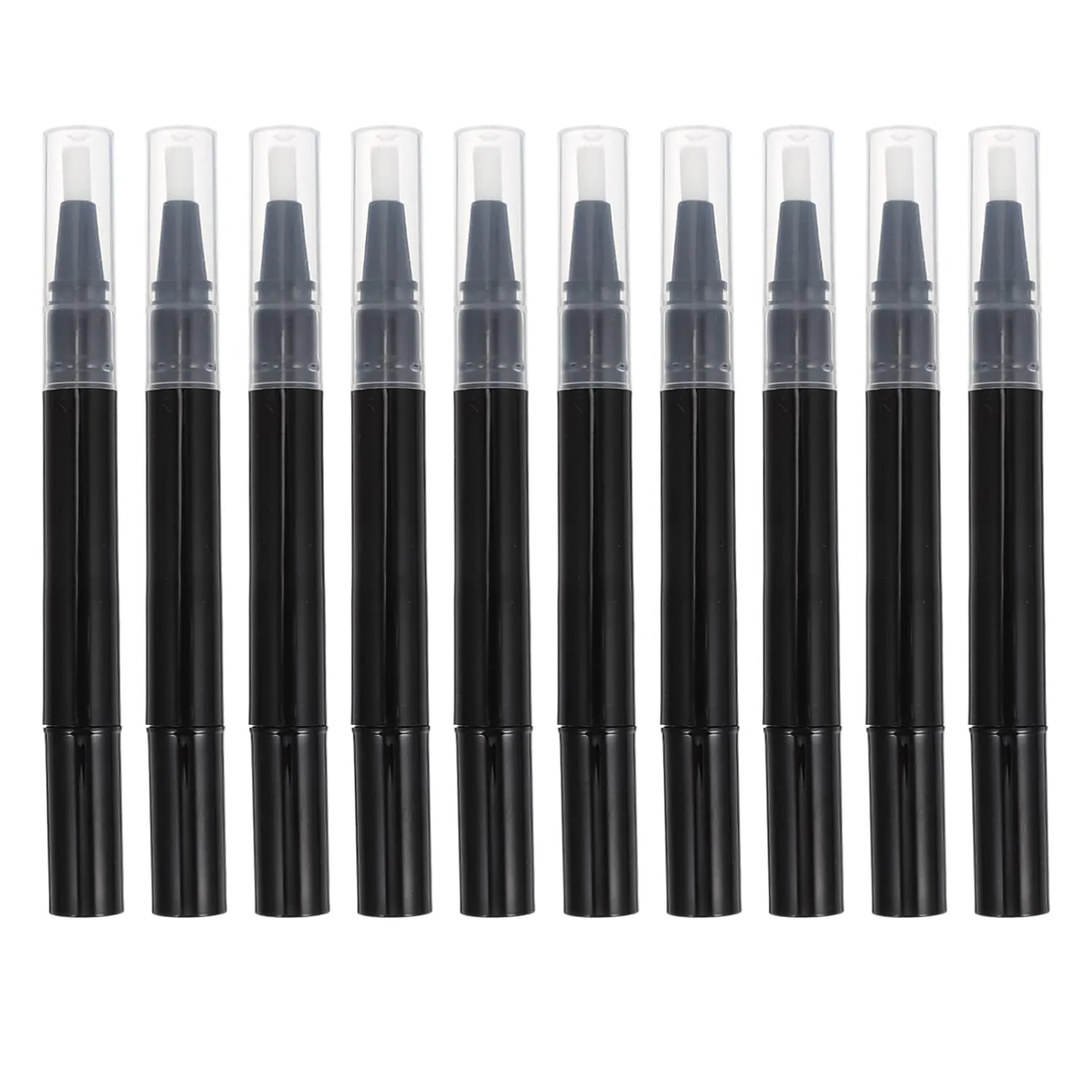 Clear Gloss Lip Gloss 10pcs Transparent Pens Empty Nail Oil Pen Brush Cosmetic Lip Gloss Container Applicator Eyelash Growth Liquid Tube for Beauty Supplies 3ml Color 5 Eyelash Container