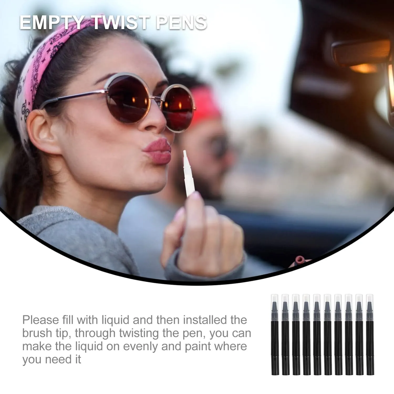 Clear Gloss Lip Gloss 10pcs Transparent Pens Empty Nail Oil Pen Brush Cosmetic Lip Gloss Container Applicator Eyelash Growth Liquid Tube for Beauty Supplies 3ml Color 5 Eyelash Container