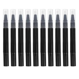 Clear Gloss Lip Gloss 10pcs Transparent Pens Empty Nail Oil Pen Brush Cosmetic Lip Gloss Container Applicator Eyelash Growth Liquid Tube for Beauty Supplies 3ml Color 5 Eyelash Container