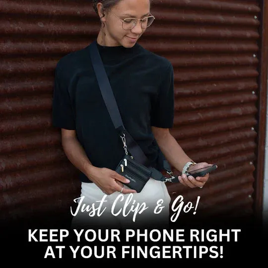 Clip & Go Strap With Zippered Pouch Solid