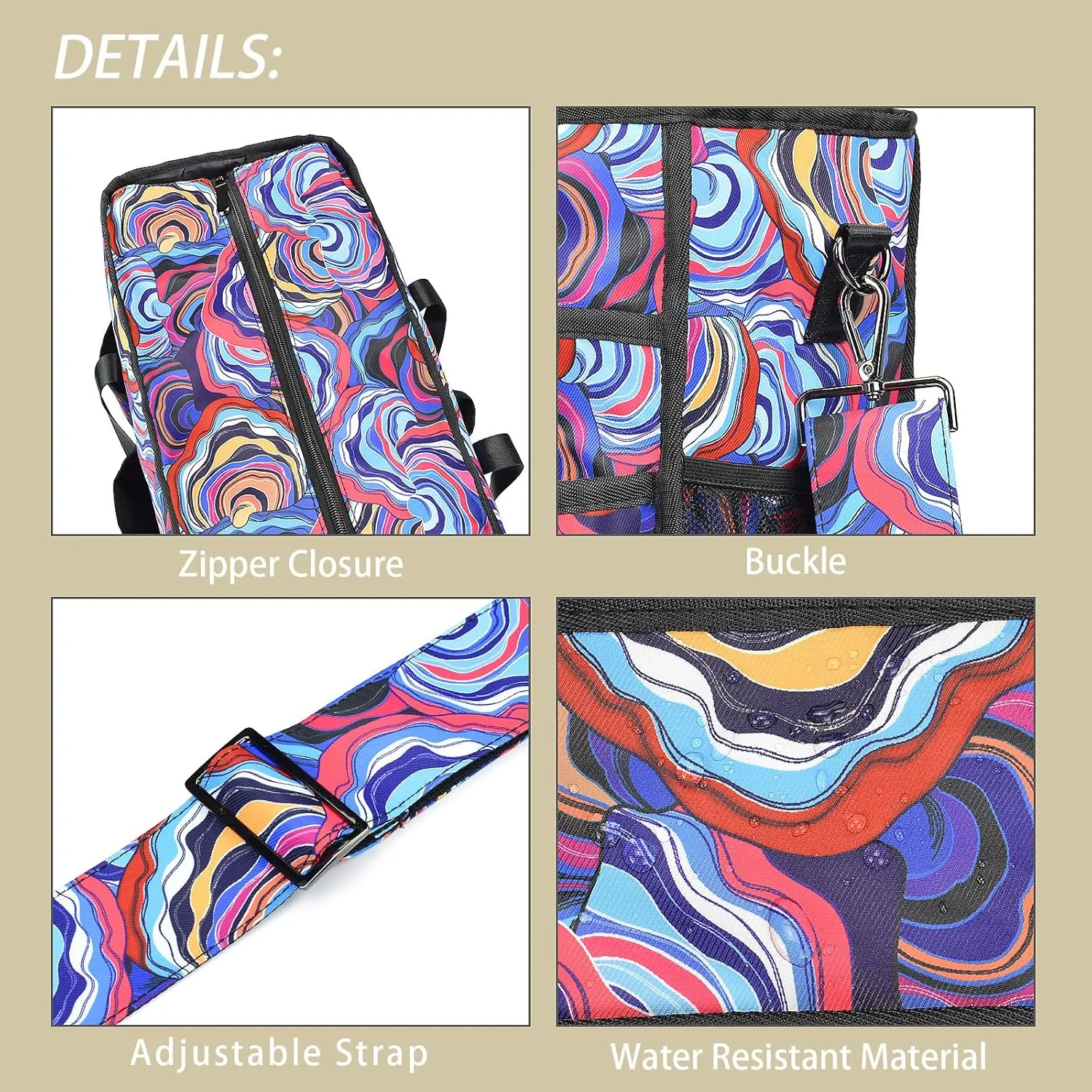 CLOUDMUSIC Large Tote Bag For Women Travel Nurse Teacher Work Waterpoof With Zipper Utility Everything Bags