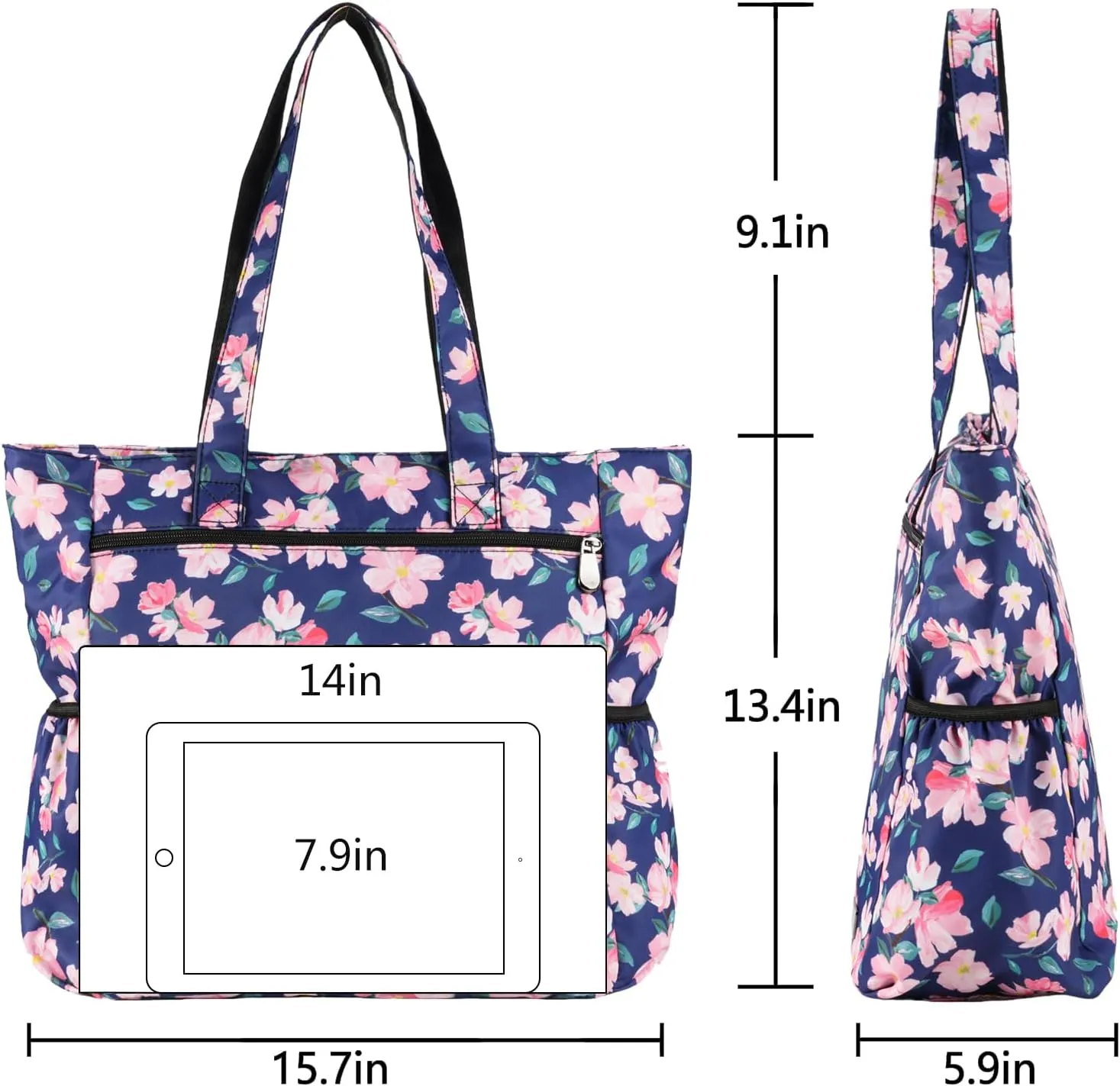 CLOUDMUSIC Shoulder Tote Bag For Nurses Teachers Work Gym Travel Beach Women With Large Capacity Waterproof