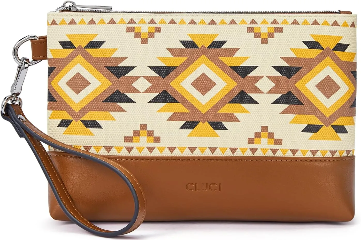 CLUCI Wristlet Wallet for Women Large Capacity Leather Clutch Purse Slim Ladies Travel Credit Card Holder Phone Organizer