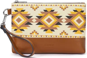 CLUCI Wristlet Wallet for Women Large Capacity Leather Clutch Purse Slim Ladies Travel Credit Card Holder Phone Organizer