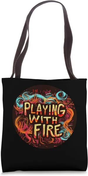 Colorful Flames and Fire for Idiom and Statement Lovers Tote Bag