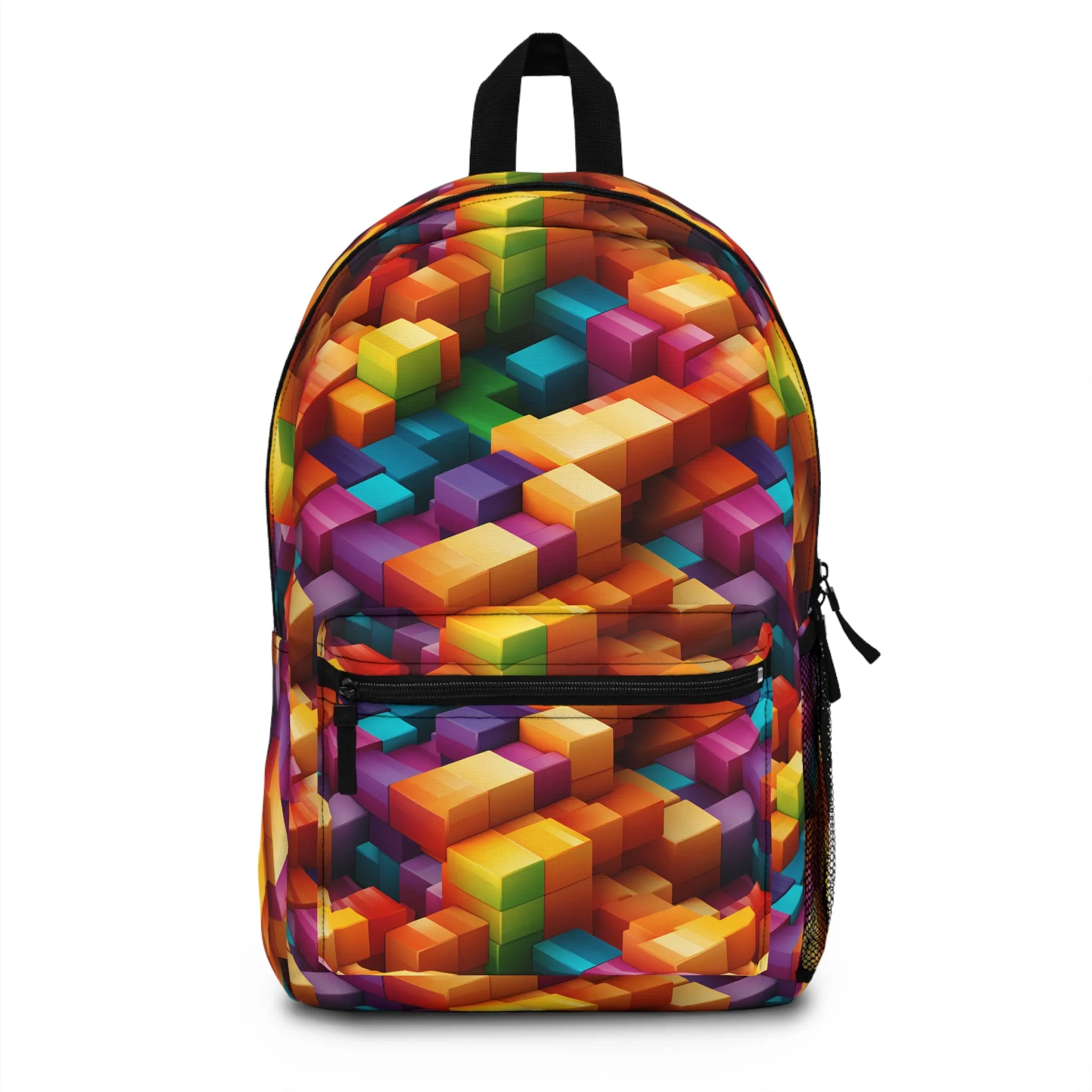 Colorful Geometric Blocks Backpack