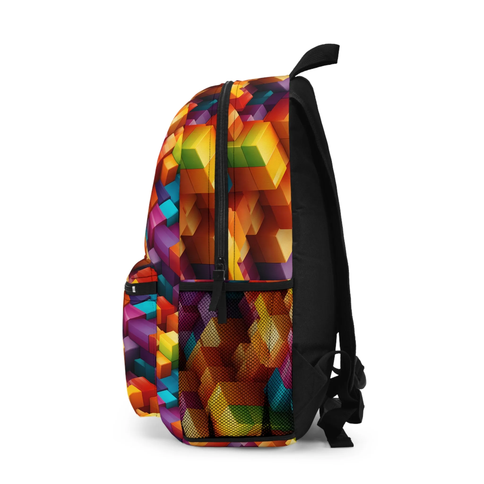 Colorful Geometric Blocks Backpack